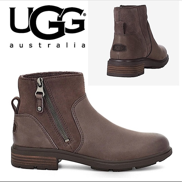 Like NEW UGG Harrison Waterproof Leather Booties 7,5 - Picture 2 of 13